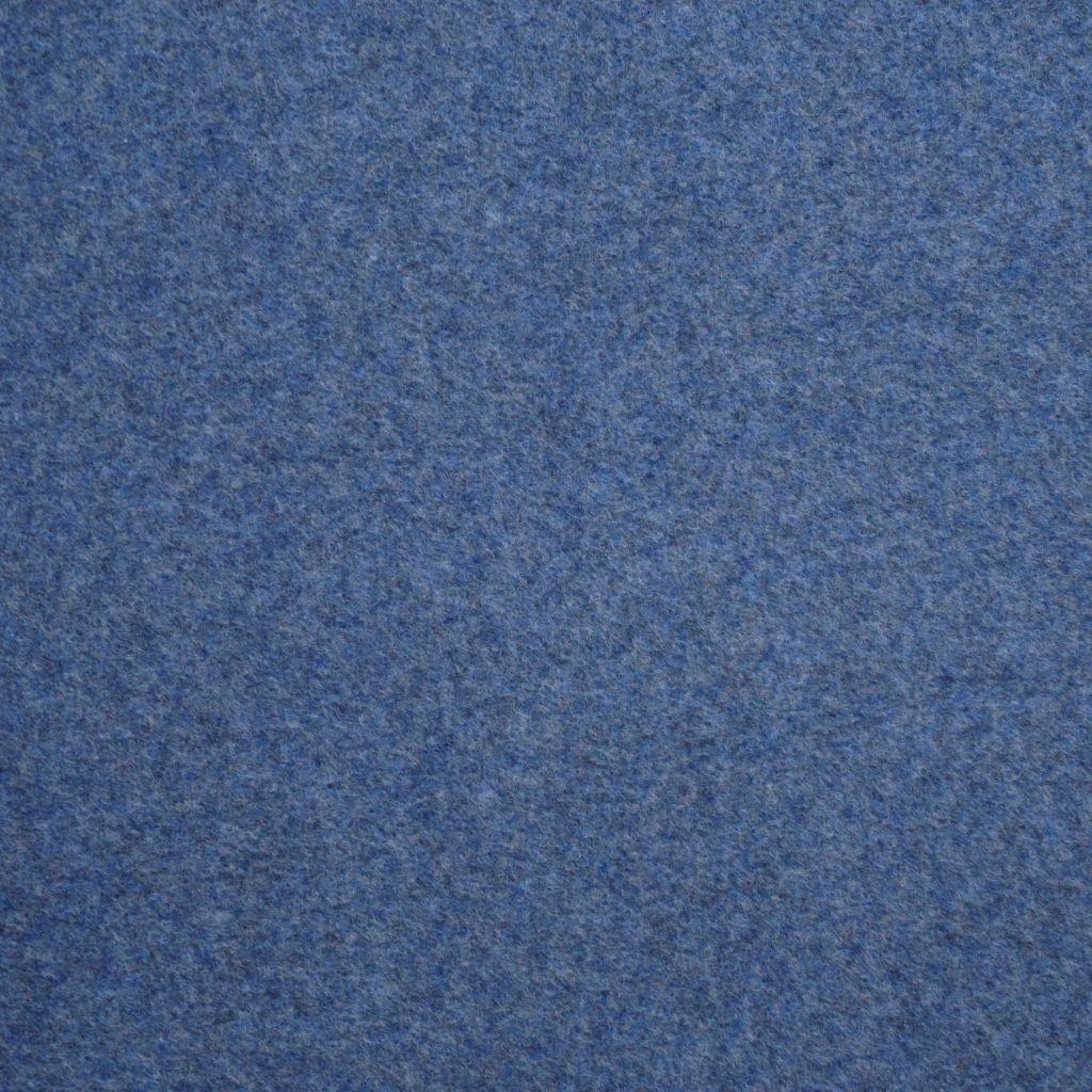 Baumwollfleece blau melange - BIO